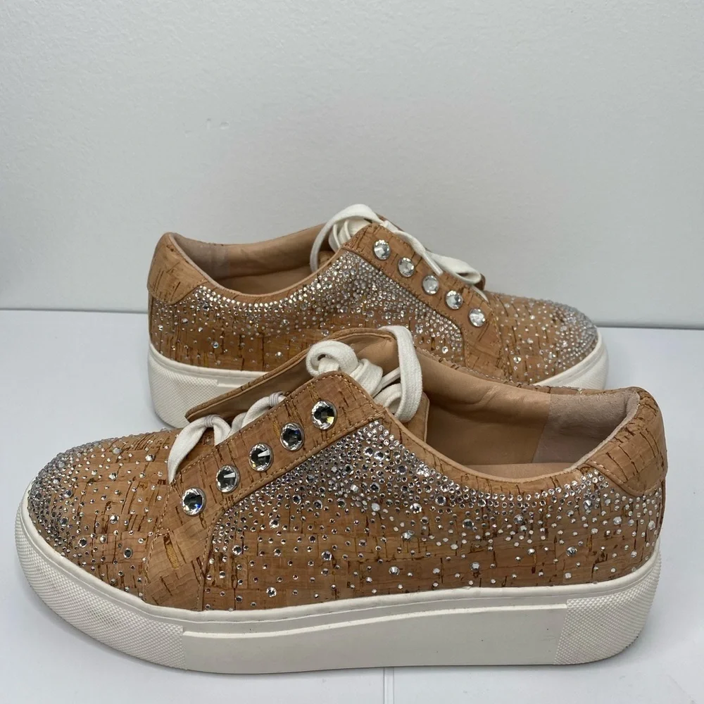ALEX MARIE 4 Feature Technology Cork Sneaker Bling Embellished Sparkle